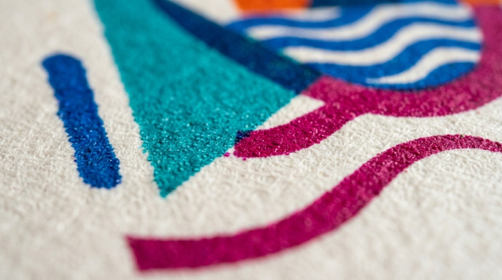 Close-up of vibrant ink absorption on high-quality 11x17 matte inkjet paper.